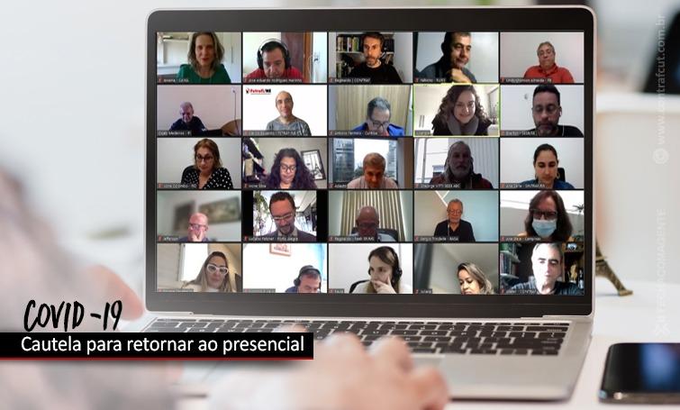 Comando Nacional d@s Bancári@s discute retorno ao trabalho presencial com Fenaban