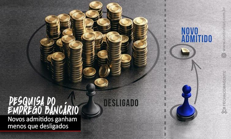 Novas admissões reduzem média salarial de bancários