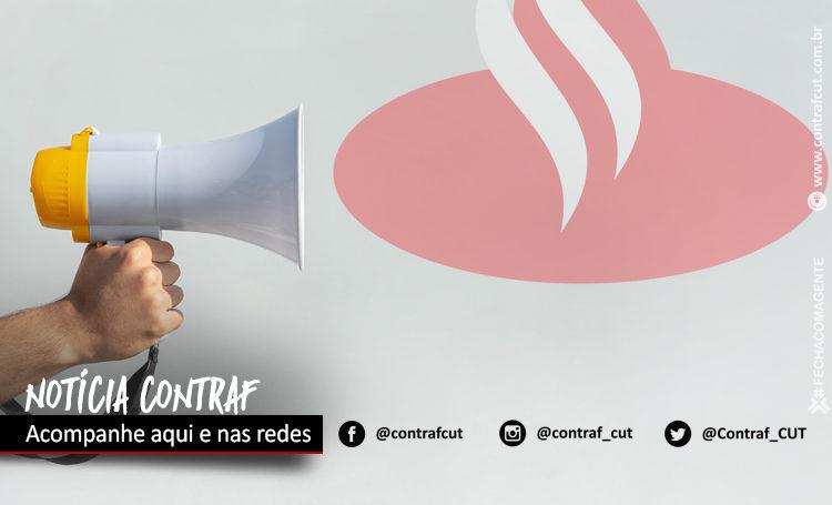 Trabalhadores protestam contra ataques do Santander aos aposentados