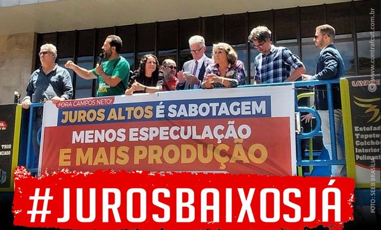 Protestos contra juros altos ocorrem em todo o Brasil