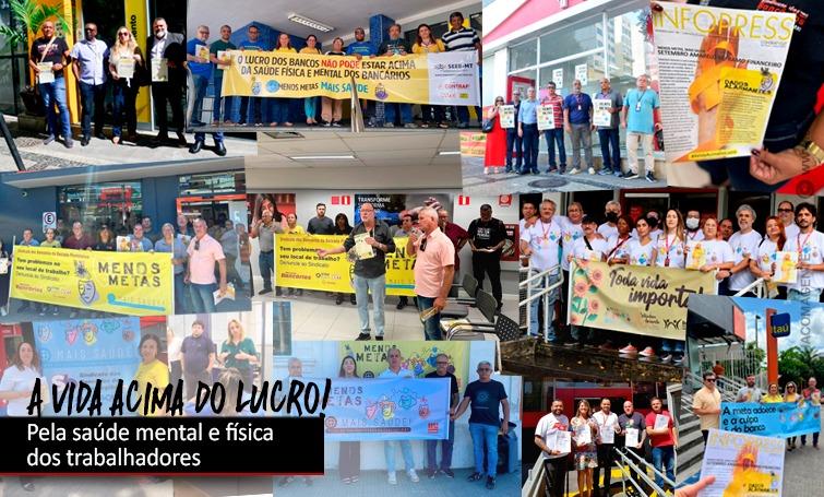 A vida acima do lucro: bancários de todo o país realizam Dia Nacional de Luta