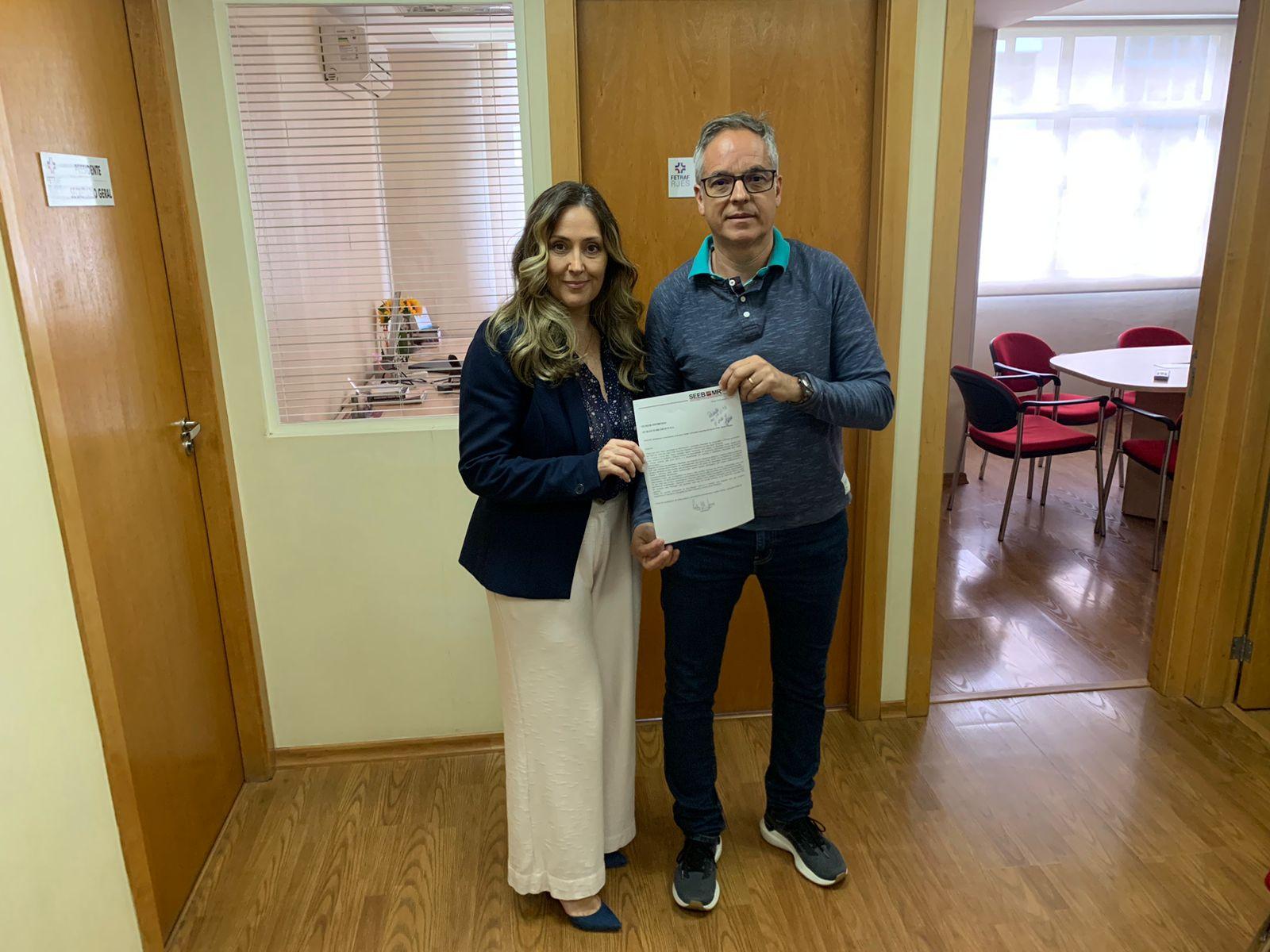 Em reunião com representantes do Bradesco na Fetraf RJ/ES, Sindicato dos bancários de Macaé protocola ofício solicitando ao banco providências  nas carências do Plano de Saúde